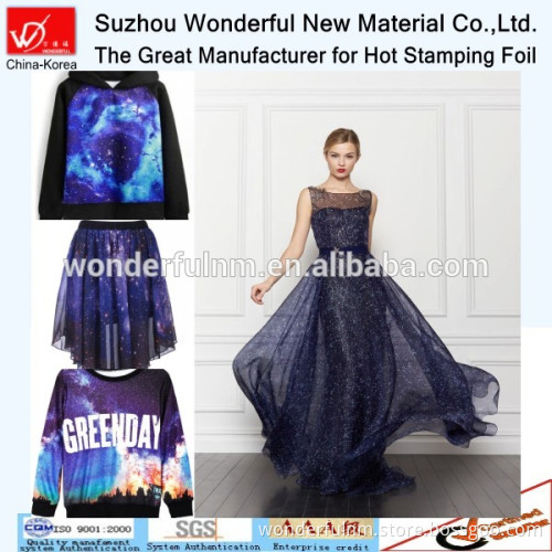 Multicolor hot stamping foil for t-shirt&skirt&dressing